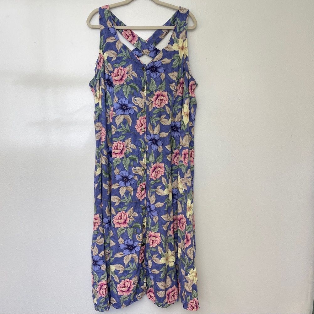 Vintage Maggie Lawrence Floral Maxi Dress